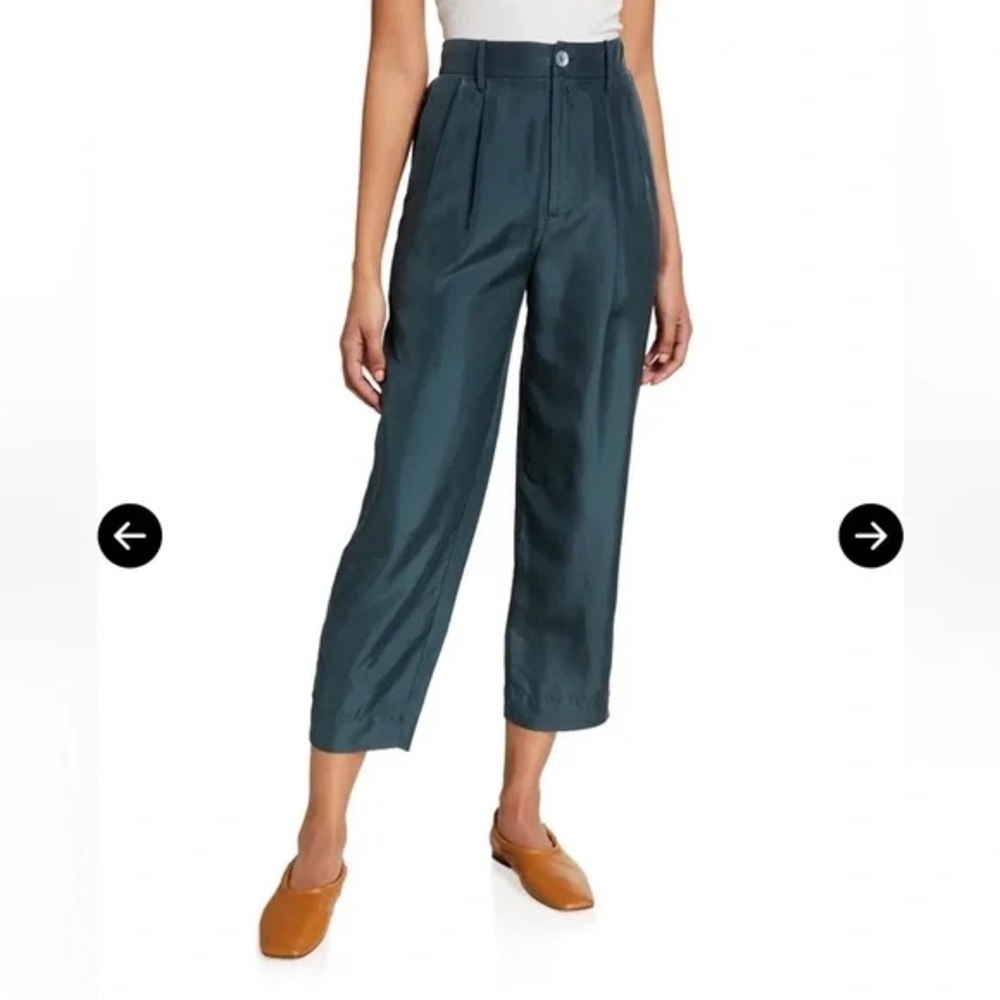 Vince- Women’s Cropped Silk Habotai Trouser - Size 0